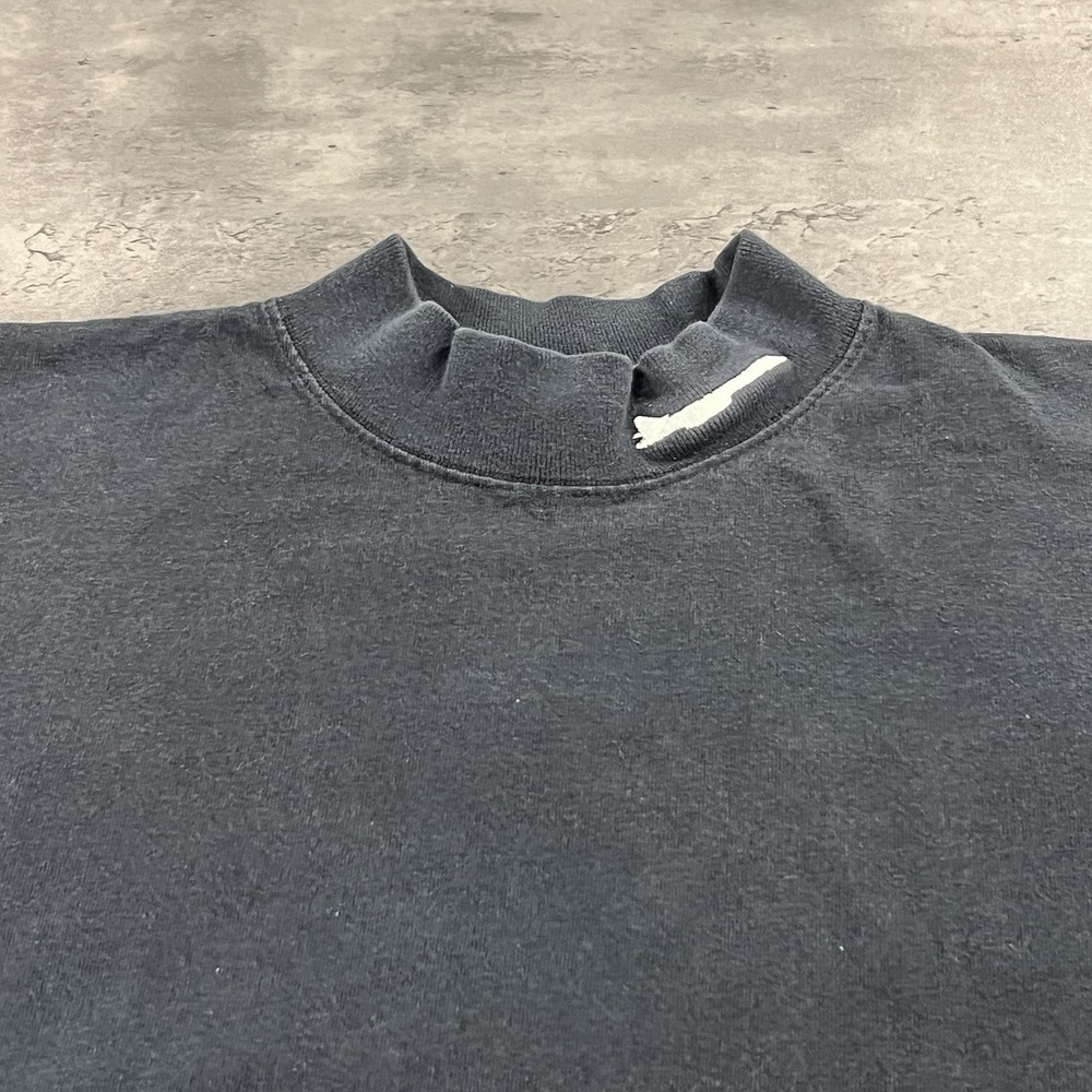 Military Plane Shirt Adult XL Fit Medium Black Long Sleeve Army Mock Neck Pilot